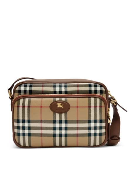 Мужская сумка кросс-боди Burberry в клетку, бежевая