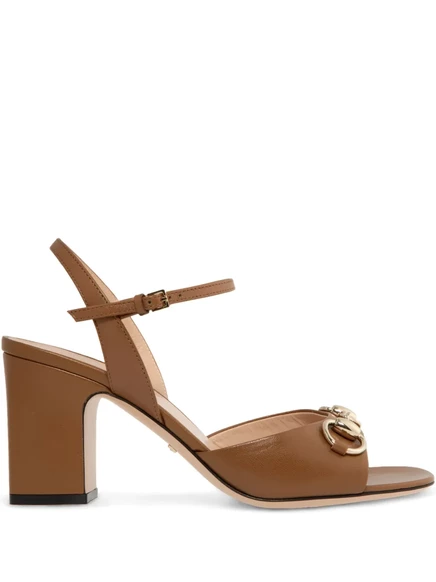 Женские босоножки Gucci Lady Horsebit, коричневые