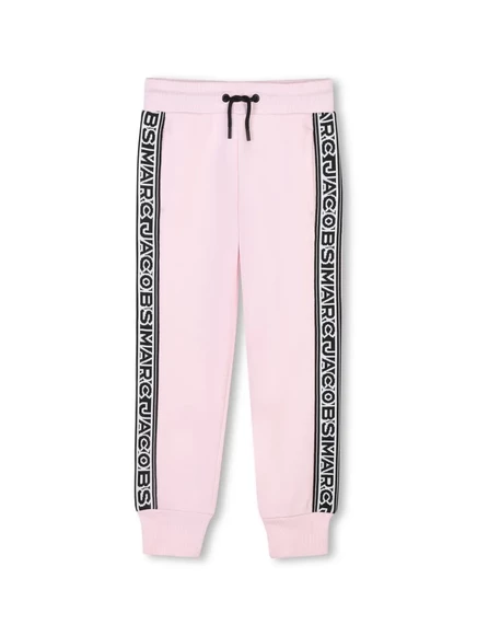 Спортивные брюки в полоску с логотипом Marc Jacobs Kids pink