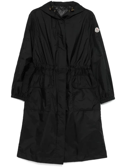 Женская парка Moncler Hiengos с капюшоном, черная