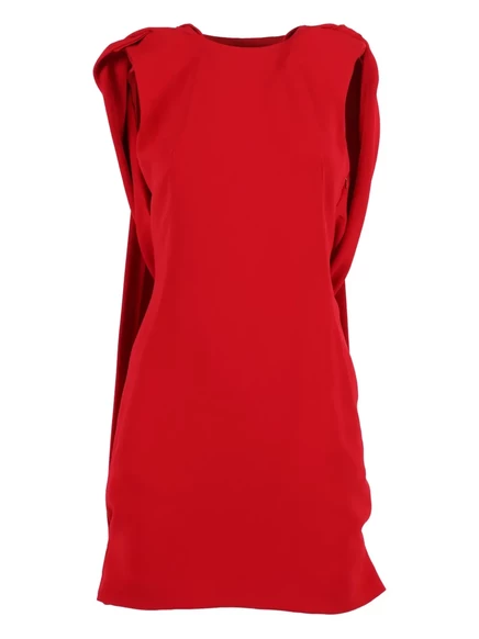 Мини-платье с драпировкой от Alberta Ferretti red