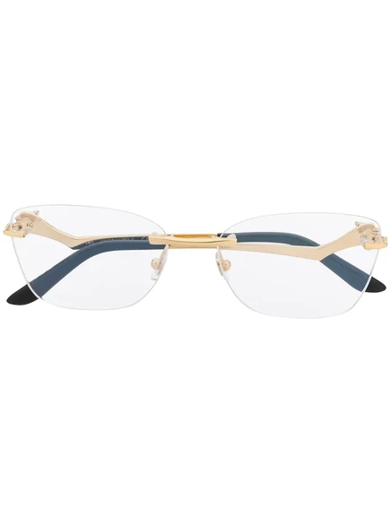 Унисекс-очки Cartier Eyewear «кошачий глаз», золотистые