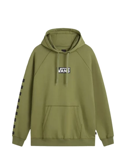Мужская толстовка Vans Boxed с клетчатыми рукавами, зеленая