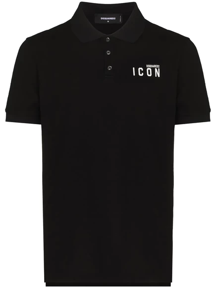 Футболка-поло с принтом DSQUARED2 Icon black