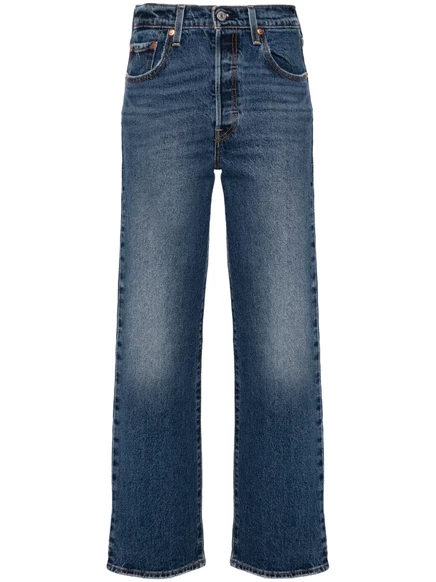 Женские джинсы Levi's Ribcage с высокой талией, синие