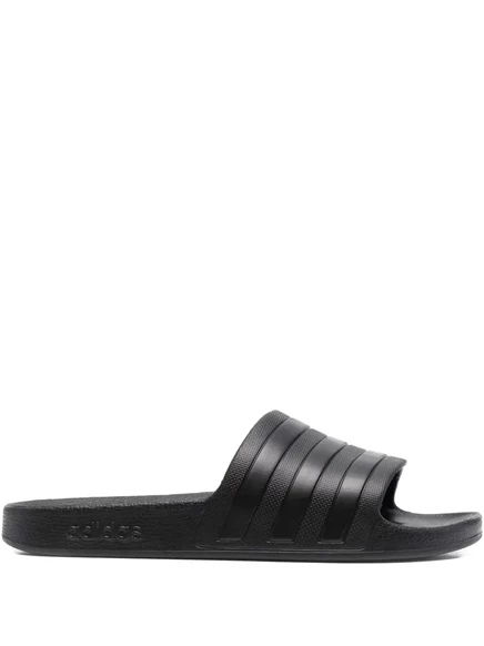 Мужские шлепанцы Adidas Adilette Aqua в полоску, черные