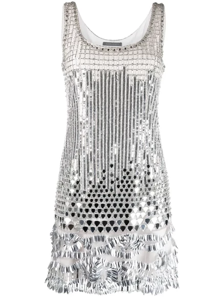 Мини-платье Alberta Ferretti, украшенное блестками grey