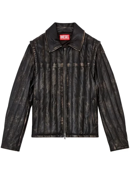 Мужская кожаная куртка Diesel L-Albert, черная