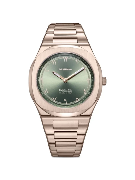 Мужские часы d1 milano ultra thin 39 мм, зеленый циферблат
