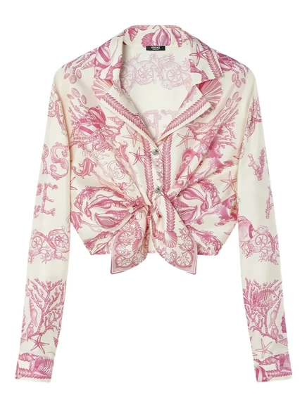 Рубашка Versace Underwater в стиле барокко pink