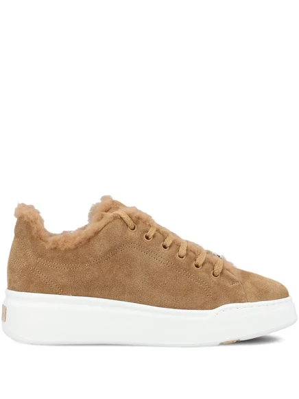 Женские кроссовки Max Mara из замши, коричневые