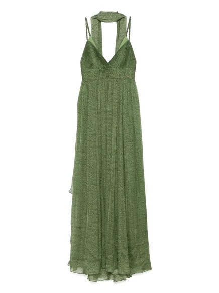 Шелковое платье Elie Saab green