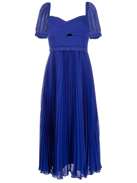 Женское платье Self-Portrait с вырезом-сердечком, синее