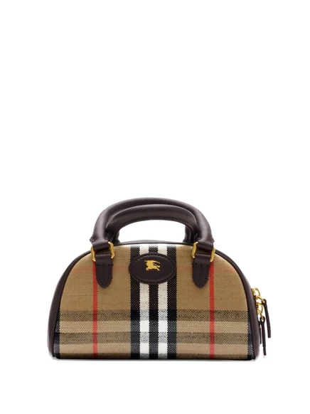 Женская сумка-тоут Burberry Highlands в клетку, бежевая
