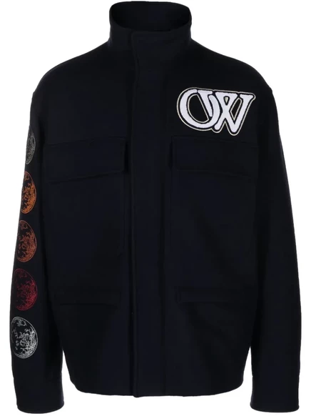 Мужская бомбер-куртка Off-White Moon Phase, черная