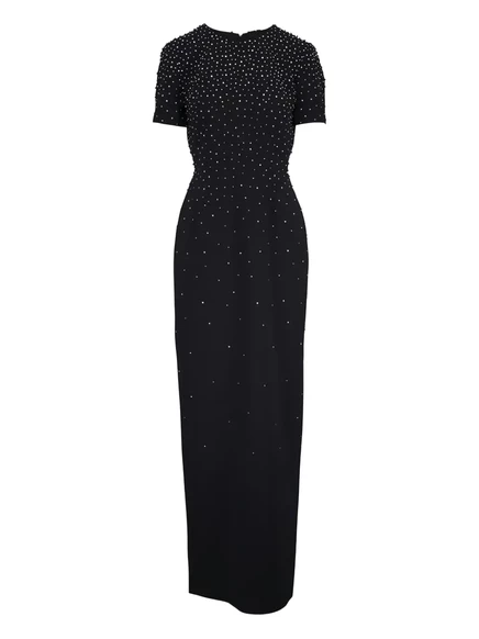 Макси-платье Carolina Herrera, украшенное кристаллами black