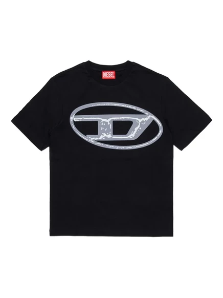 Детская футболка Diesel Kids Tbonnie Oval D, черная