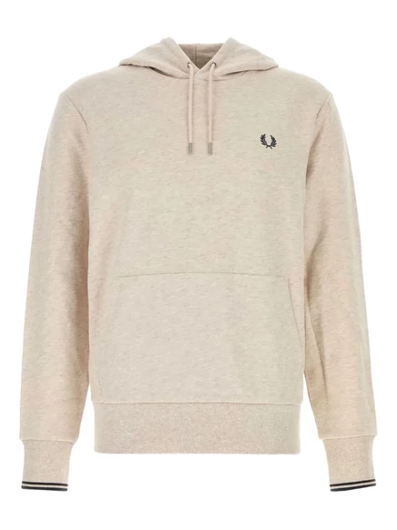 Мужское худи Fred Perry меланж с капюшоном, светло-бежевое