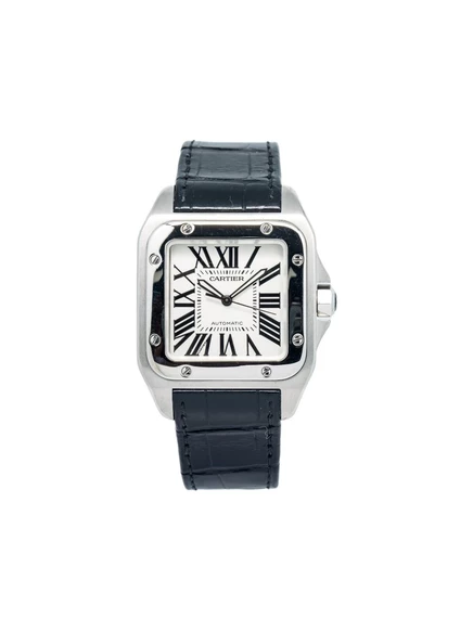 Мужские наручные часы Cartier Santos 38 мм б/у, белые