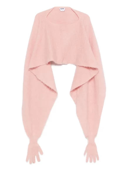 Куртка-деталь из шерстяной перчатки Moschino alpaca pink