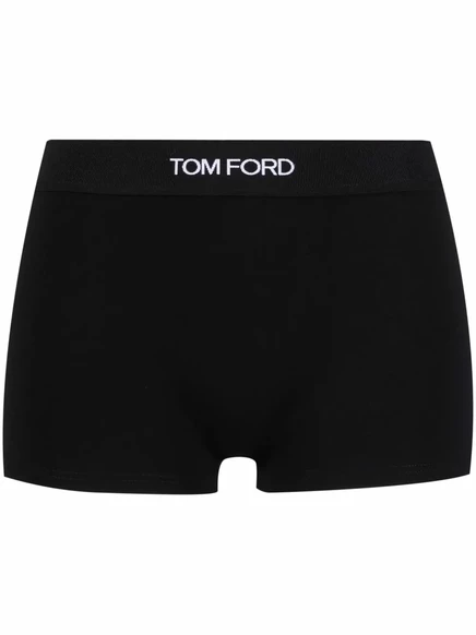 Женские трусы-боксеры Tom Ford с логотипом, черные