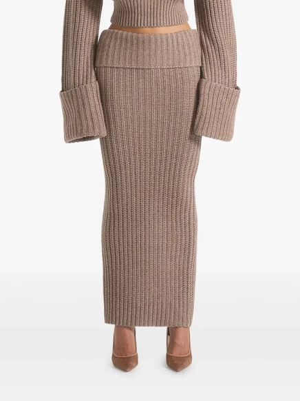 Трикотажная макси-юбка Manière De Voir Lyra в складку neutrals