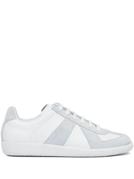 Реплика кожаных кроссовок Maison Margiela с низким берцем white
