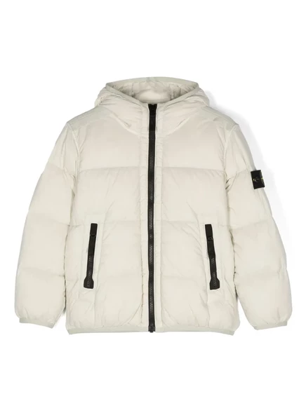 Куртка для мальчиков Stone Island Junior стеганая, светло-бежевая