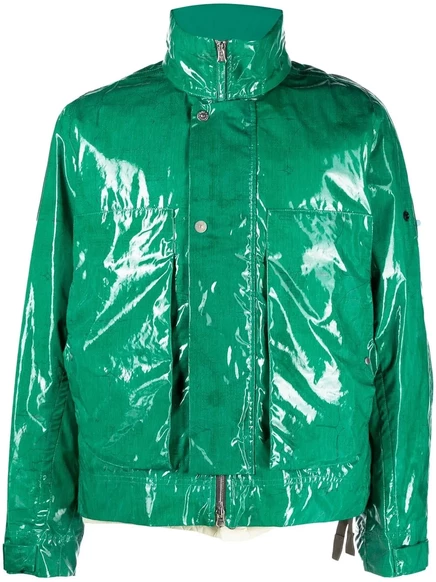 Мужская куртка-байкер Stone Island Shadow Project, зеленая