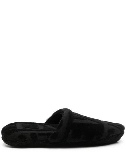 Тапочки с логотипом Versace, отделанные полотенцем black