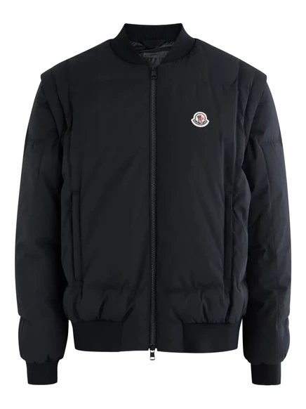 Мужская куртка-бомбер Moncler Taku с логотипом, синяя