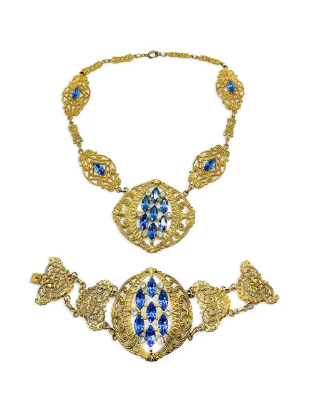 Женский набор Jennifer Gibson Jewellery браслет и ожерелье, золотистый
