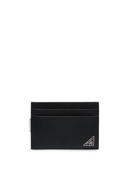 Мужской картхолдер Prada с зажимом для купюр, черный