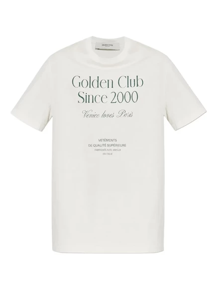 Мужская футболка Golden Goose с принтом, белая
