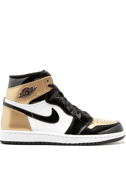 Унисекс кроссовки Jordan Air Jordan 1 Retro High OG «Gold Toe», черные