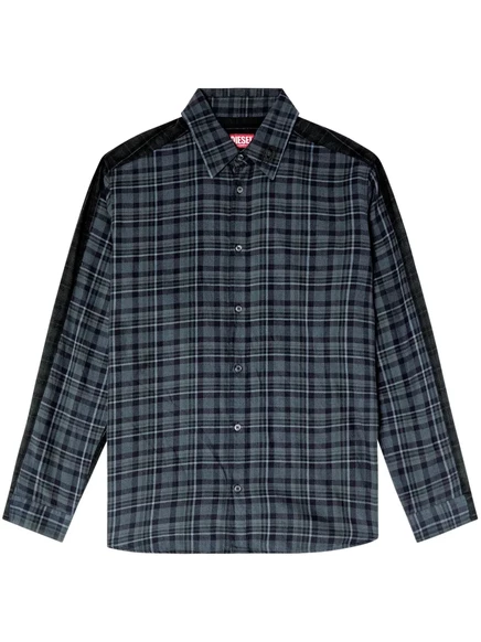 Мужская рубашка Diesel S-SIMPLY-CHECK, синяя