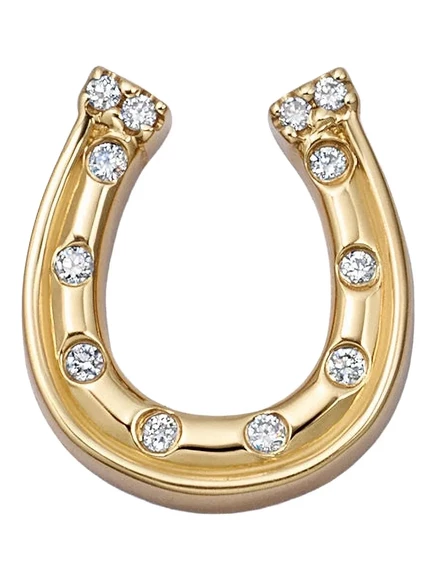 Женский шарм Loquet подкова 18K желтого золота с бриллиантом, золотой