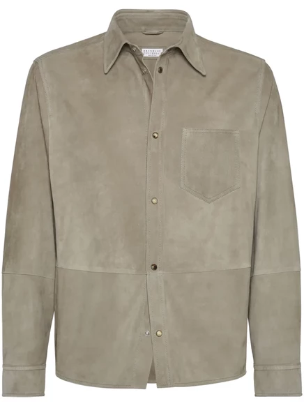 Замшевая рубашка Brunello Cucinelli  neutrals