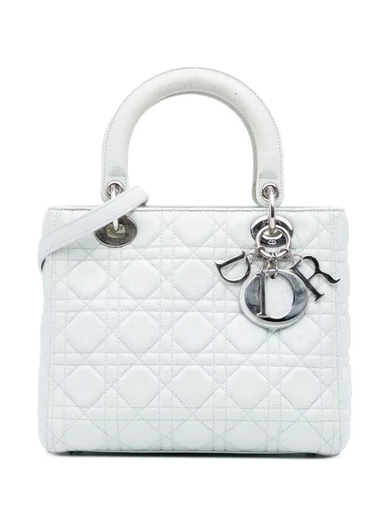 Женская сумка Christian Dior Lady Dior, белая