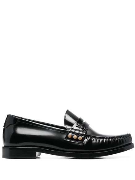 Женские кожаные лоферы Saint Laurent, черные