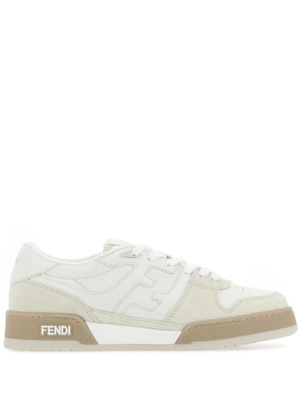 Кроссовки с низким берцем в тон FENDI white