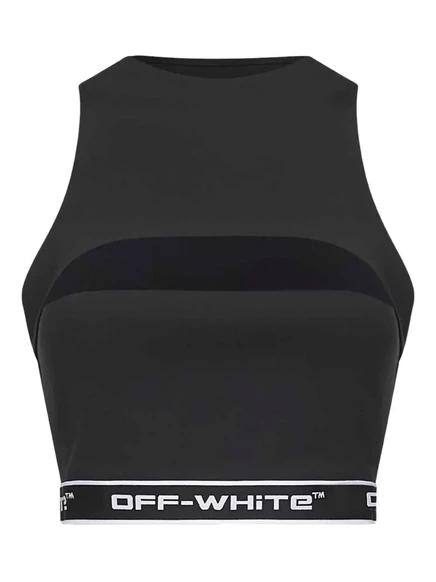 Женский топ Off-White из жаккарда Arrow, черный