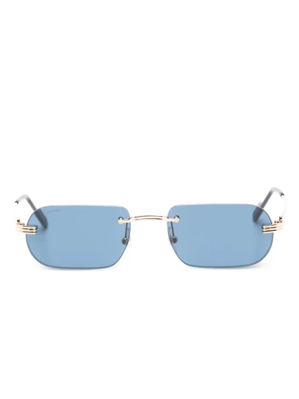 Солнцезащитные очки в прямоугольной оправе Cartier Eyewear gold