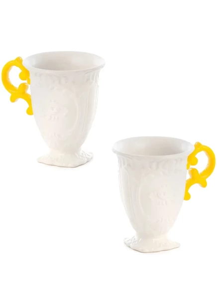Кружки Seletti I-Wares фарфоровые набор 2 шт., белые