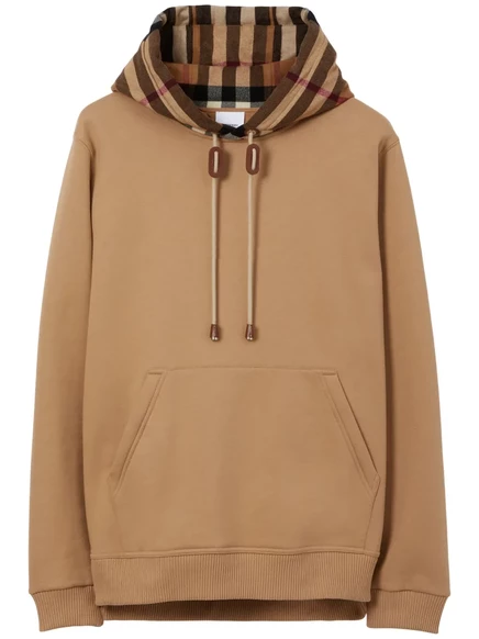 Мужское худи Burberry с винтажным принтом Vintage Check, бежевое