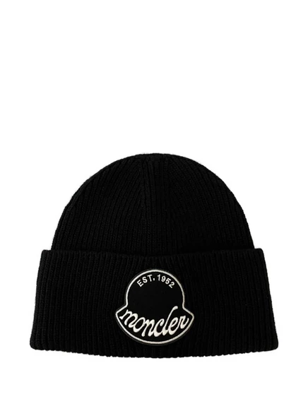 Мужская шапка-бини Moncler с логотипом