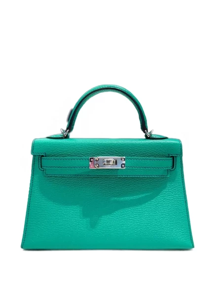 Сумка Hermès Mini Kelly 20 HSS из кожи, зелёная