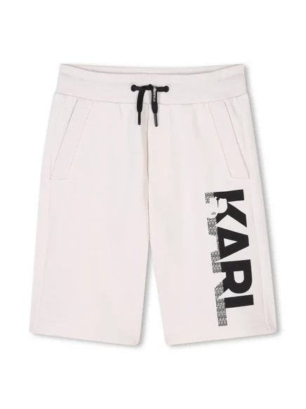 Спортивные шорты с логотипом Karl Lagerfeld Kids white