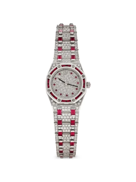 Часы Audemars Piguet Royal Oak 26 мм, серебристые с камнями