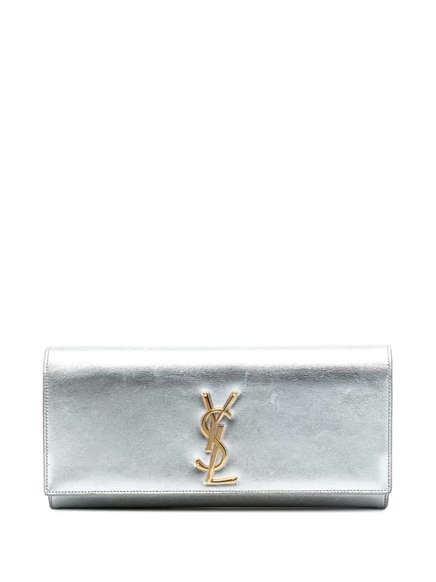 Женский клатч Saint Laurent pre-owned Cassandre, серебристый